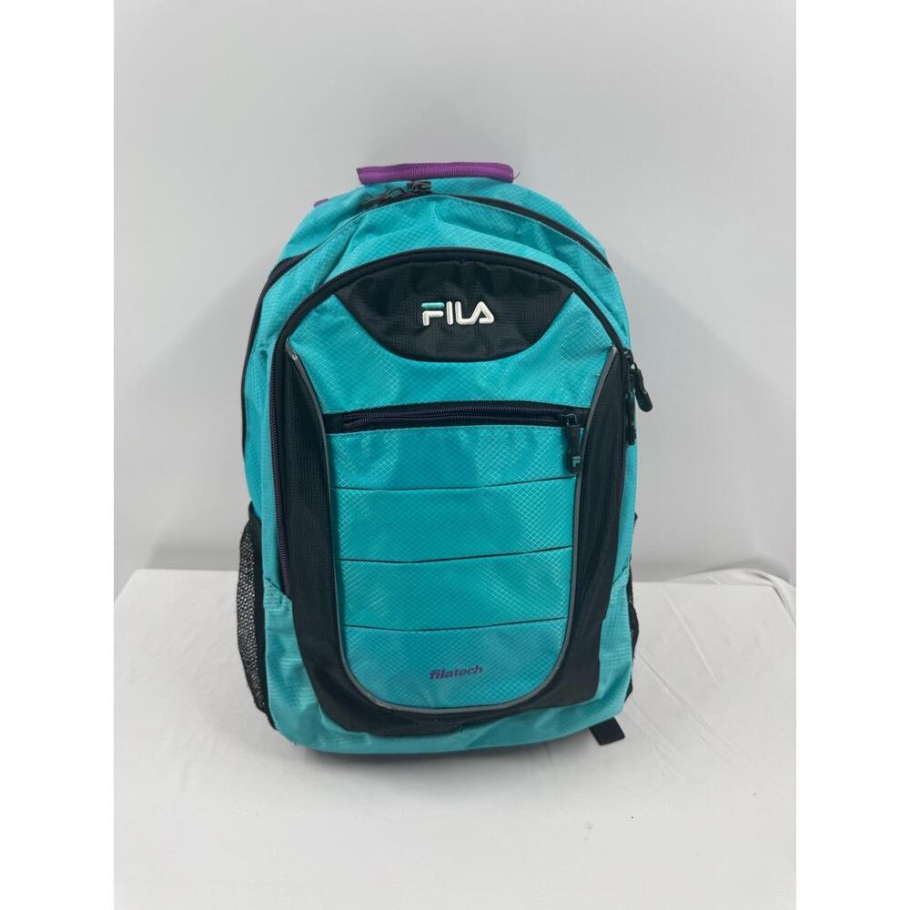 Fila Turquoise Backpack Multiple Zipper Compartments‎ Mesh Pockets